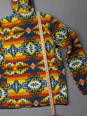 Dravus Fleece Hoodie Size Large Southwestern Aztec 1/4 Snap Jacket Colorful