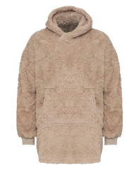 Ribbon Teddy Bear Fabric Hoodie Super-Soft Teddy Fleece 100% Polyester RI004