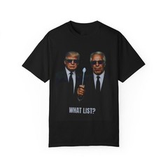 What List Funny Trump Epstein T-Shirt Men in Black Parody Funny Unisex T shirt