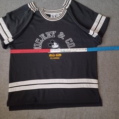 Vtg Mickey & Co Mickey Mouse Sweatshirt Mens XL Black Embroidered Logo Jersey