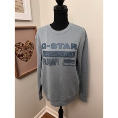 G Star Raw Originals Light Blue Graphic Sweatshirt M Men Sustainable Materials