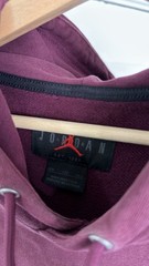 Jordan Men’s XXL Burgundy Pullover Hoodie Solid Logo Hooded Drawstring