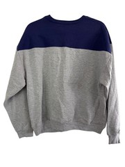 Friends TV Show Crewneck Sweatshirt Large Gray & Navy Colorblock 52% Polyester 4