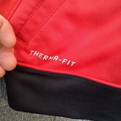nike ELITE hoodie mens XL red black therma fit 100% polyester
