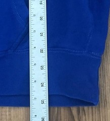 Ralph Lauren Polo Hoodie Sapphire Mens 2XB Felt P Patch 1/4 Quarter Zip Blue 2XL