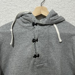 J.Crew Outerwear Fleece Hoodie Gray Deck Hook Heavyweight Sweater Size Large