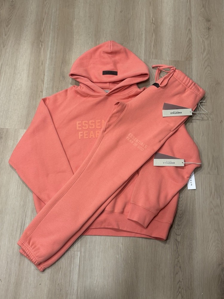 Essentials Fear of God Coral Hoodie and Pant Set