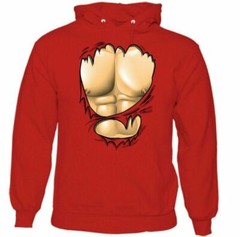Ripped Muscle Hoodie Gym Training Top Weight Training Bodybuilding MMA weight