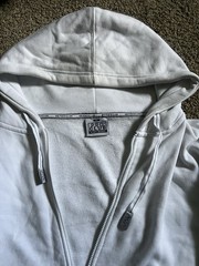 Pro Club Men’s XL White Cotton Heavyweight Fleece Full Zip Hoodie Pockets