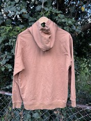 Men’s BURBERRY Owie Label Logo Appliqué Designer Hoodie Tan Sweatshirt Medium