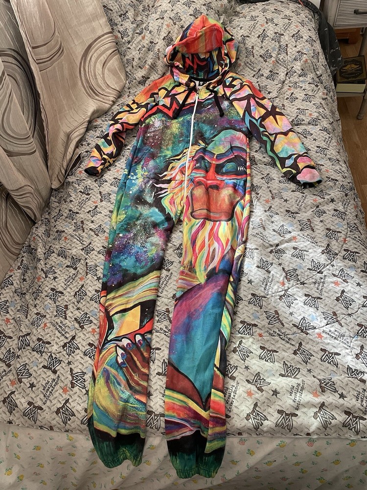 Electro Threads Full Body Suit Hoodie Pants MEDITATING RAFIKI TEEN Size Small