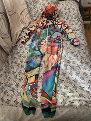 Electro Threads Full Body Suit Hoodie Pants MEDITATING RAFIKI TEEN Size Small