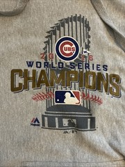 Vintage Majestic Chicago Cubs 2016 World Series Champions XL *See Description