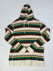 Beautiful Giant Hoodie Mens Large Pullover Southwestern Baja Striped Multicolor