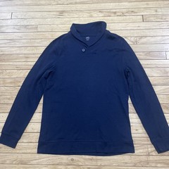Old Navy Blue Preppy Sweater Men XL Textured Fall Winter Shawl Classic Capsule