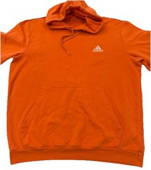 Adidas Hoodie Men’s Size XL Orange Pullover Sweater Front Pocket Drawstring Prep
