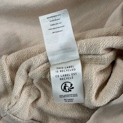 Outerknown Sur Snap Hoodie Mens XL Beige Washed Hemp Organic Cotton Pullover