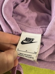 Nike Sportswear Club Color-Clash Pullover Hoodie Size S Lime Green Purple Men’s