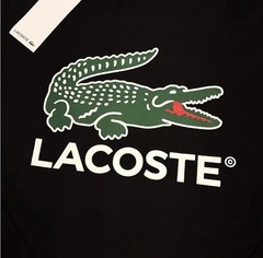 Lacoste Men’s Croc Logo Pullover Sweatshirt Black Green White $155 New