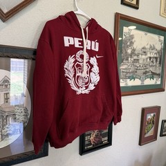 Vintage 80s/90s RARE Peru Logo Sports Designer Hoodie Size Mens Medium