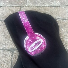 Trixie Mattel Official Merch Solid Pink Disco Hoodie Headphones Drag Queen XL