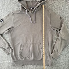 The North Face Pullover Hoodie Mens Large Gray Distressed Custom Arm Logo Flawed