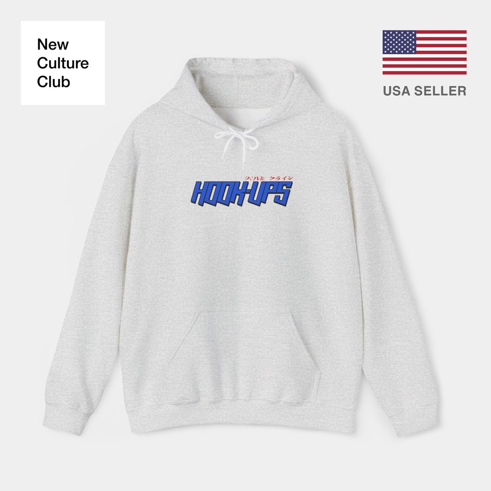 Hook-Ups Royal Blue Skateboard Logo Vintage Classic Skate Hoodie Print
