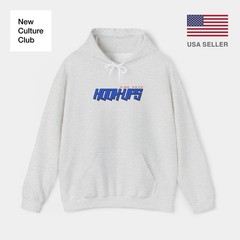 Hook-Ups Royal Blue Skateboard Logo Vintage Classic Skate Hoodie Print