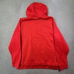Under Armour Hoodie Mens Large Red Colorblock Loose Fleece Workout Logo