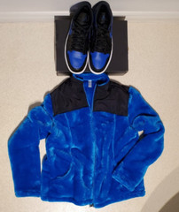 2PC Nike Jordan 1 Hyper Royal Blue/Black Combo Athletic Jacket M-L Sneakers 11
