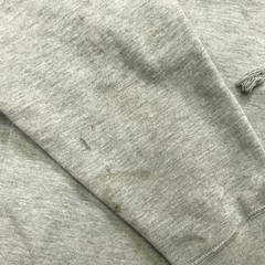 John Deere Mens Gray Full Zip Hoodie Sweatshirt XL Tractor Graphic Stained Read