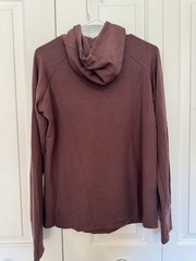 Free Fly Men’s Brown Solid Pullover Hoodie w/ Pockets & Drawstring, Size M