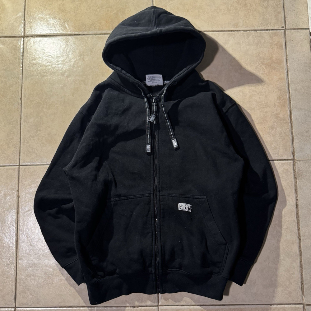Pro Club Men’s Black Heavyweight Fleece Full Zip Hoodie Pockets Size S