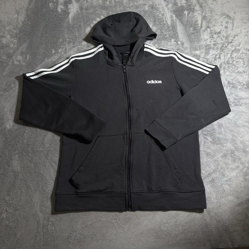 Adidas Women’s Essentials Fleece 3-Stripes Full-Zip Hoodie Large