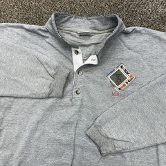 SGT Leisure Maui Embroidered Collared Sweatshirt Men’s Size XXL Gray USA Made
