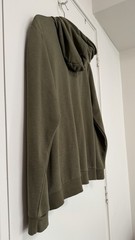 PUMA Men’s Green Full Zip Hooded Hoodie w/ Pockets Drawstring Logo Tape M