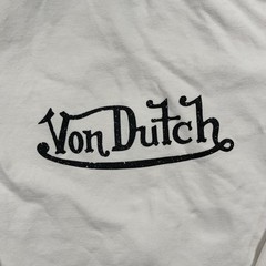 Vintage 90s Von-Dutch Full-Zip Hoodie Teens XL 17×19 White