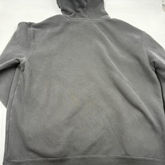 PUMA Hoodie Mens M Gray Pullover Fleece Hooded Pockets Drawstring Logo