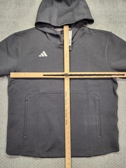 Adidas Hoodie Mens Medium Gray Short Sleeve Pullover Baseball Sample KB2095