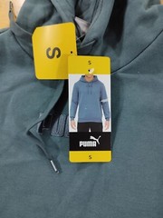 Mens Puma Modern Basics Fleece Lined Hooded Sweatshirt Hoodie Small Blue