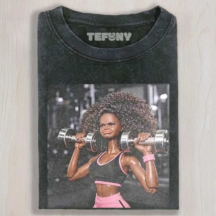 GYM DOLL GIRL FUNNY FACE MEME V13 UNISEX TEE