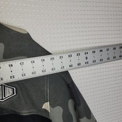 EUC STAPLE Camo Hoodie Size M Logo GOOD LUCK FEAR NONE POSTIVE SOCIAL CONTAGION