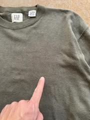 VTG The GAP Rayon Cotton Blend Crewneck Sweater Preppy Collegiate Olive Green (S