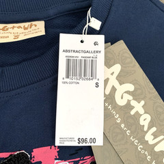AGTAWH Curated Sweatshirt Men’s S 100% Cotton Pageant Blue French Terry