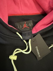 Jordan Air Men’s M Colorblock Pullover Hoodie Black Purple Green Pink Logo