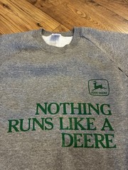 Vintage 80s John Deere Nothing Runs Like a Deere Crewneck Sweatshirt Size Large