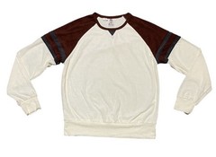 VTG 70s Alfie California Men L Terry Cloth Color Block Raglan Sweatshirt Ringer