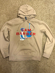 District Men’s S Beige Sam Barber North America Tour Graphic Pullover Hoodie
