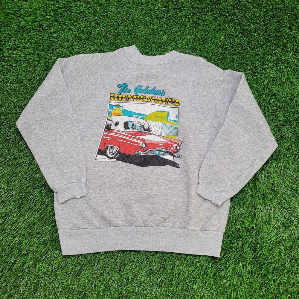 Vintage 1983 Thunderbird Sweatshirt Teens Medium 20×20 Boxy