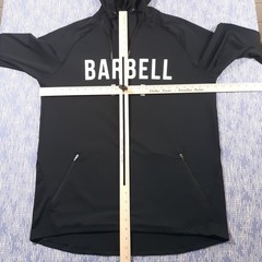 Barbell Hoodie Mens XL Black Gym Workout Bodybuilding Spellout Raglan